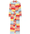 ASCENO STRIPED SILK SHIRT DRESS,P00312682-1