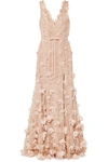 MARCHESA NOTTE EMBELLISHED TULLE GOWN
