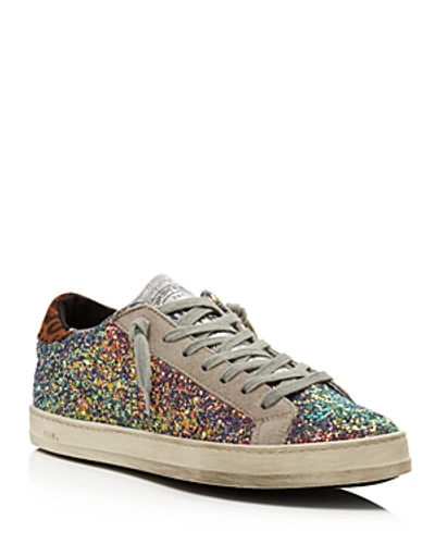 P448 John Glitter Platform Low-top Sneakers In Multicolor