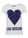 LOVE MOSCHINO PRINTED LOGO T-SHIRT,10543666