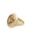 RETROUVAI 14KT GOLD FLYING PIG SIGNET RING,07R370Z1000912129203