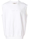 MISBHV MISBHV RAVE ME SLEEVELESS SWEATSHIRT - WHITE,RAVEMESS1821412774314