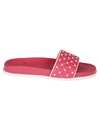 Valentino Free Rockstud Spike Leather Slides In Pink