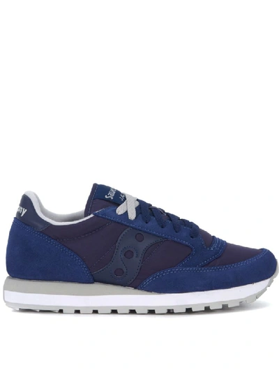 Saucony Jazz Blue Suede And Nylon Trainers