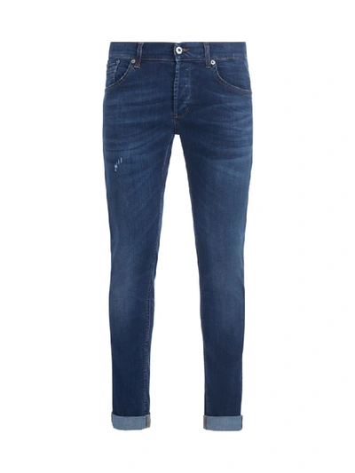 Dondup Ritchie Medium Washed Bue Denim Jeans In Blu