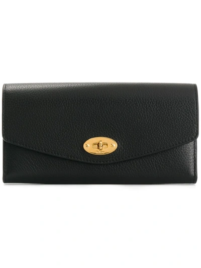 Mulberry Twist-lock Wallet In Black  