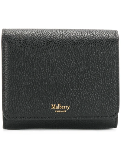 Mulberry Pebbled Logo Purse In Black