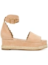 CHLOÉ Lauren platform sandals,CHC17U5700112762818