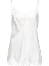 Gold Hawk Lace Insert Vest In White