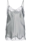 Gold Hawk Lace Inserts Top - Grey In Grey