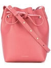 Mansur Gavriel Pink Saffiano Mini Bucket Bag