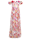 BLUMARINE Off Shoulder Floral Gown