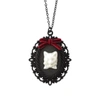 POPORCELAIN DARK ROMANCE PORCELAIN CAT CAMEO NECKLACE