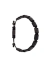 Nialaya Jewelry Flat Bead Bracelet In Black