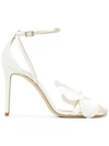 JIMMY CHOO JIMMY CHOO AURELIA 100 SANDALS - WHITE,AURELIA100ORC12785300