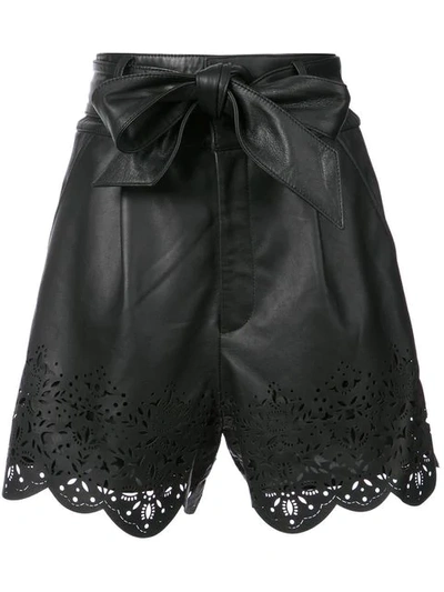Marissa Webb Jane Leather Shorts In Black