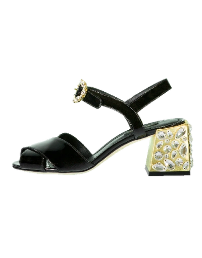 Dolce & Gabbana Crystal Embellished Sandal In Nocolor
