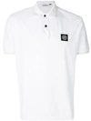 Stone Island Logo Polo Shirt In White