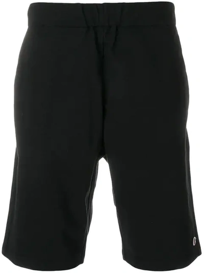 Paolo Pecora Embroidered Logo Track Shorts In Black