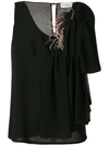 AINEA asymmetric sleeve blouse,S8D650M12787730