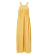 TIBI Arielle Silk Overall Pleated Dress,S218AR1089