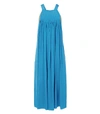 TIBI Arielle Silk Overall Pleated Dress,S218AR1089BOWERY