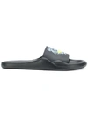 Kenzo Pool Sandal In Rubber Black Colour In Black