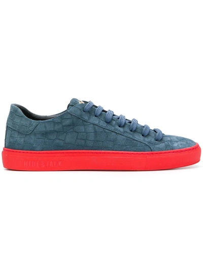 Hide & Jack Essence Tuscany Embossed-effect Sneakers In Blue