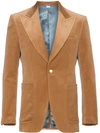 Gucci Velvet Formal Jacket In Brown Velvet