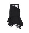 MONSE Asymmetric plaid-paneled skirt,P00300134