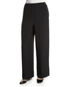 Eskandar Elasticated Waist Linen-voile Trousers In Black