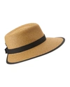 Eric Javits 'sun Crest' Packable Hybrid Fedora Visor - Beige In Natural/black