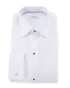 Eton Slim Fit Long Sleeve Pleated Bib Cotton Tuxedo Shirt In White
