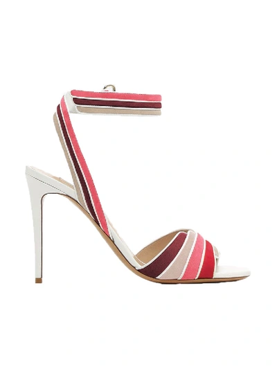 Valentino Garavani Multi-color Suede 105mm Sandal In Pink