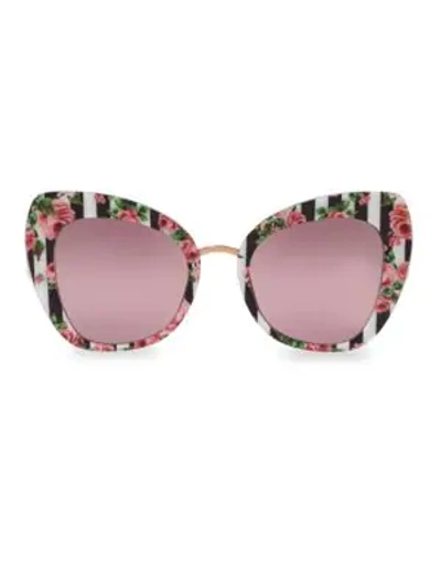 Dolce & Gabbana 51mm Butterfly Sunglasses In Pink