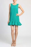 BADGLEY MISCHKA GREEN SLEEVELESS MINI COCKTAIL DRESS,SC2015