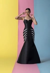 ISABEL SANCHIS BLACK SLEEVELESS BRUCE TRUMPET GOWN,61