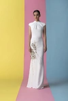 ISABEL SANCHIS EMBROIDERED CAP SLEEVE CASPER EVENING GOWN,68