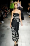 MARCHESA COUTURE STRAPLESS BLACK SATIN FACED ORGANZA GOWN,M21822