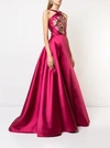 MARCHESA NOTTE FALL/WINTER 2018 MARCHESA NOTTE SLEEVELESS EMBROIDERED MIKADO BALL GOWN,N25G0637