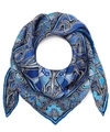 Liberty London Ianthe 70 X 70cm Silk Twill Scarf In Blue