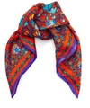 Liberty London Lodden 45 X 45 Silk Neckerchief In Lodden Red