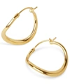 DINNY HALL GOLD PLATED VERMEIL SILVER WAVE SMALL HOOP EARRINGS,000508408