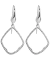 Monica Vinader 'riva' Diamond Hoop Drop Earrings In Silver
