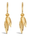 DINNY HALL Gold-Plated Double Leaf Drop Earrings