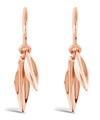 DINNY HALL Rose Gold-Plated Lotus Double Leaf Drop Earrings