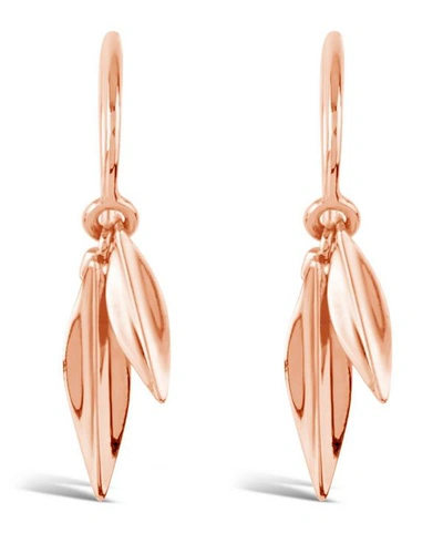 Dinny Hall Rose Gold-plated Lotus Double Leaf Drop Earrings
