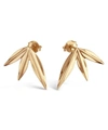 DINNY HALL Gold-Plated Lotus Triple Petal Stud Earrings