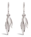 DINNY HALL SILVER LOTUS DOUBLE LEAF DROP EARRINGS