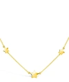 DINNY HALL Gold-Plated Bijou Three Star Necklace